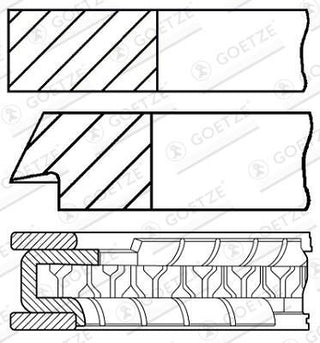 Goetze 08-434600-00 Piston Ring Set