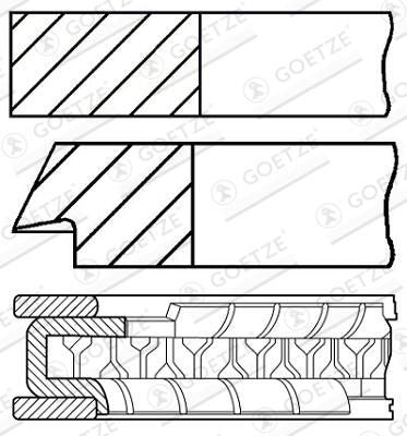 Goetze 08-434600-00 Piston Ring Set